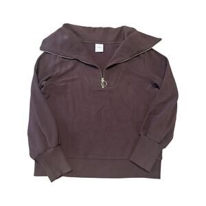 Varley Vine Half-Zip Pullover BROWN/GOLD Medium